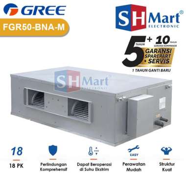 AC GREE 19 PK BIG DUCT TYPE UNIT FGR50/BNA-M NON INVERTER 3 PHASE R410A GARANSI RESMI