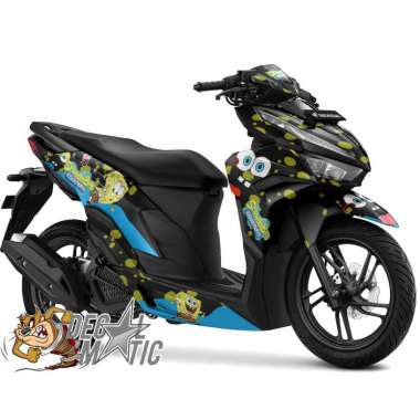 Decal Vario 125 New 2022 Full Body Stiker Full Body Motor Honda Vario 125 New 2023 2024 Spongebob Gl