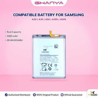 Baterai EB-BA505ABU Samsung Galaxy A20 A30 A50 A30S A50S Real Capacity Double Power Dual Batre Batra