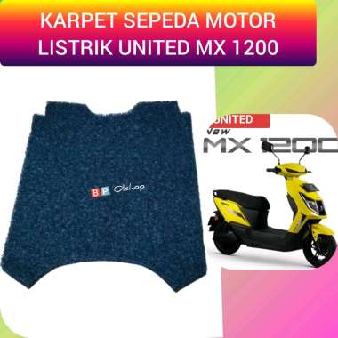 Karpet Alas Kaki Sepeda Motor Listrik United MX 1200 Serabut Bihun Premium Hitam