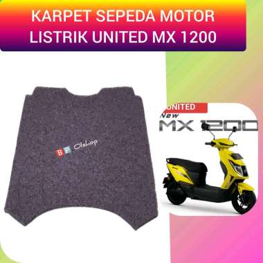 Karpet Alas Kaki Sepeda Motor Listrik United MX 1200 Serabut Bihun Premium Coklat