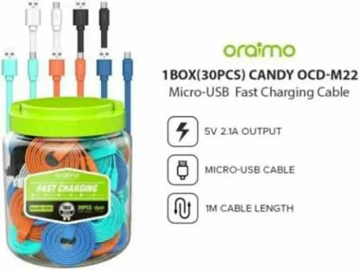 KABEL DATA FAST CHARGING ORAIMO OCD M22 MICRO CABLE & C22P TYPE C & L22P LIGHTNING micro toples