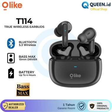 Olike T114 TWS True Wireless Earbuds Headset Bluetooth 5.3 HiFi Bass Max Earphones IPX4 WHITE