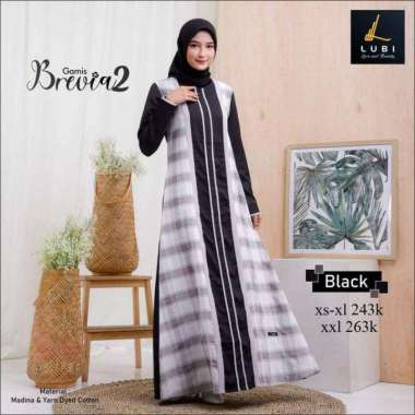 Lubi gamis brevia 2 Black XL