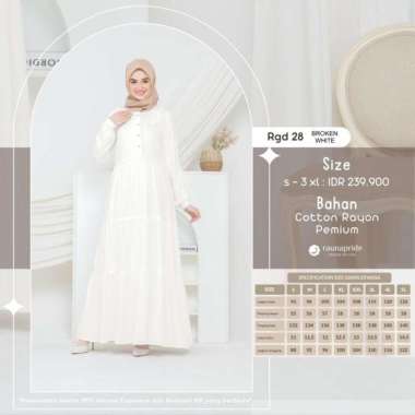 Rauna gamis rgd 28 putih L