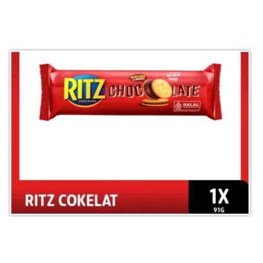 Ritz Crackers Chocolate Coklat 91 gr Biskuit Cemilan