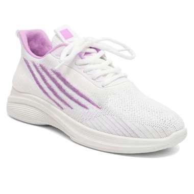 Dr. Kevin Sepatu Olahraga Sport Wanita Sneakers Flyknit Tali 589-085 Magenta Ungu 38