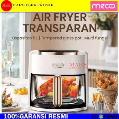Mecoo MC3001 Air Fryer 5L, Low Watt, Milky White/Pink/Lilac