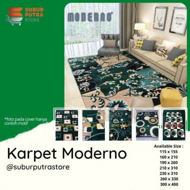 MODERNO - KARPET PERMADANI MOTIF MINIMALIS SIZE 160 X 210 CM BAHAN POLYPROPHILENE VARIAN C WARNA (AN
