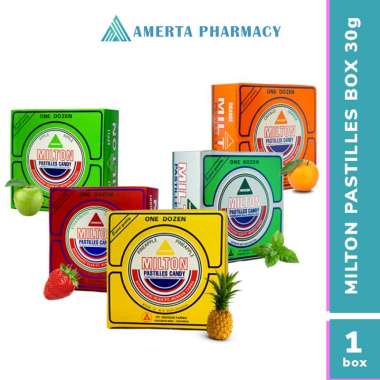Milton Pastilles Box 30gr isi 12 Kaleng - Permen JERUK
