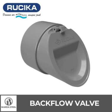 Backflow Valve 4" PVC Rucika - Tutup Pipa Pembuangan Anti Tikus 4 Inch