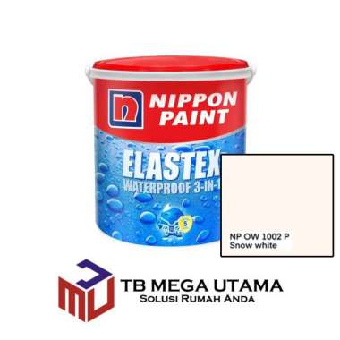 Nippon Elastex 3 in 1 Snow White NP OW 1002 P 4 Kg | Cat Waterproofing Pelapis Anti Bocor