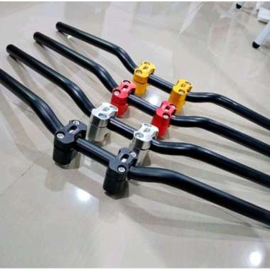 Stang RZR + Raiser Stang CNC PCX Beat street CB150R Vixion satria fu dll Stang hitam RZR + raiser hi