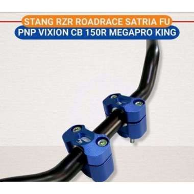 Stang RZR + Raiser Stang CNC PCX Beat street CB150R Vixion satria fu dll Stang hitam RZR + raiser Bi