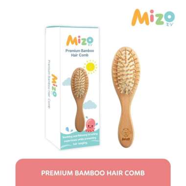 MIZO Premium Natural Bamboo Goat Hair Brush and Comb | Sisir Bayi HAIR COMB