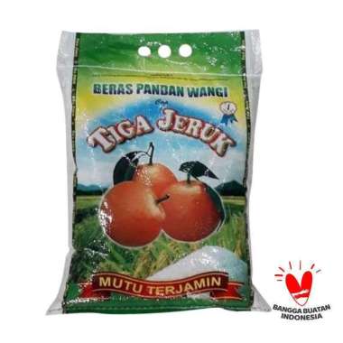 Beras Cap Tiga Jeruk Beras Pulen Pandan Wangi Tiga Jeruk [5kg] 10kg