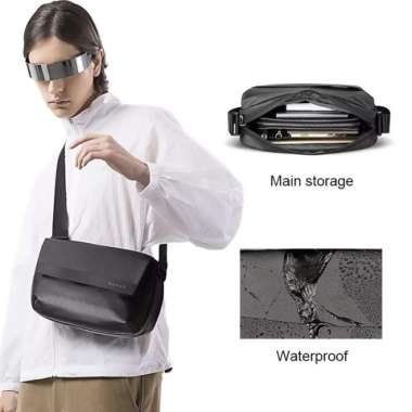 Bange BG2868 Tas Selempang Bange Sling Bag Shoulder Chest Bag Pria - Hitam Hitam