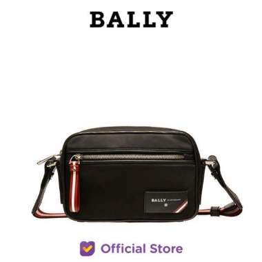BALLY Fluk Techno Nylon Cross-Body Bag - Tas Selempang - Black
