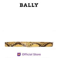 BALLY Emblem Printed Pyton 35 mm Belt - Ikat Pinggang - Brown