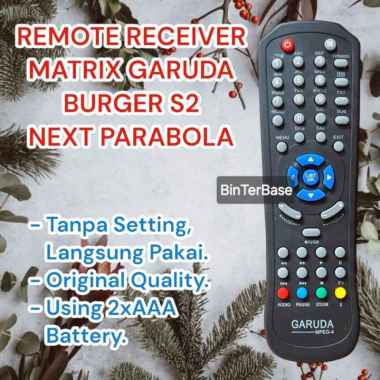 Remote remot Parabola receiver Matrix Garuda Burger S2 Next Parabola Ori 100% Original Quality MPEG-