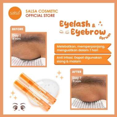 SALSA Eyelash & Eyebrow Serum - Serum Bulu Mata Menebalkan dan Penumbuh Alis Cepat with Biotin Pepti