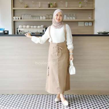 Bayleaf.id Caca Overall Skirt / Jumpsuit Wanita / Overall Rok Wanita Semua Ukuran ARMY