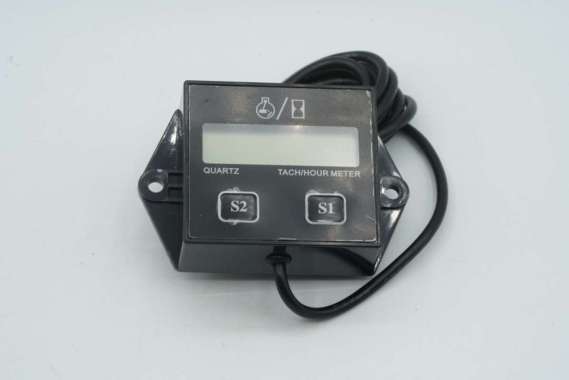 HM011N Hour Meter Tachometer Tach Hour RPM Gauge Plugs Spark