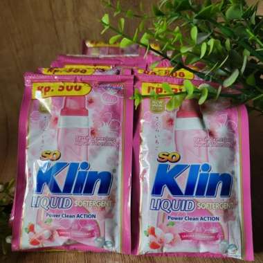 SoKlin Liquid - Deterjen Cair Kemasan Sachet 22ml - Jual Eceran Sakura Strawber