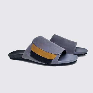Reagan Grey - Sandal Pria Selop Kokop Ukuran Jumbo Sendal Flat Indoor Casual Cowo Big Size 47