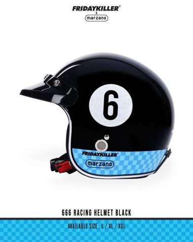 HELM FRIDAY KILLER | 666 RACING BLK BLU L