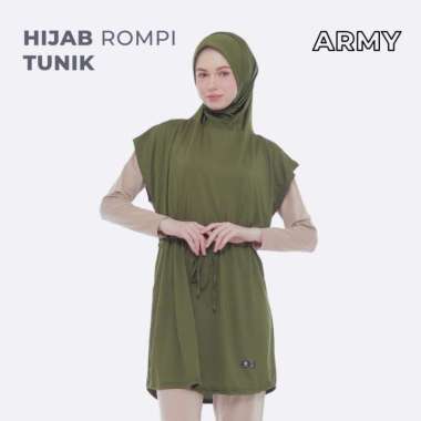 HIJAB ROMPI TUNIK SPORT Stylish & Nyaman untuk Aktivitas Olahraga Small Army