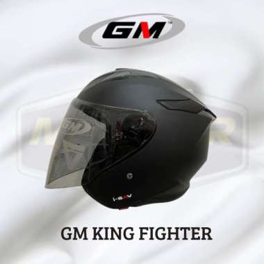 HELM GM KING FIGHTER SOLID M BLACK DOFF