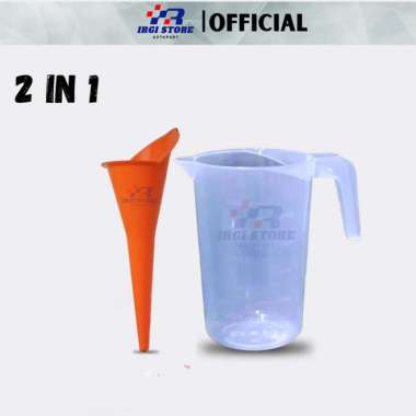 Paket hemat CORONG+TAKARAN Oli/Minyak Takaran 1000 ml/ 1 liter