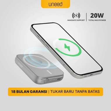 UNEED MagBox B9 Mini Powerbank Wireless Magnetic with Smartwatch Charger 5.000mAh 20W QC PD - UPB562