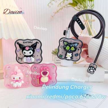 Ukuran Pas/ Pelindung Charger 1 Set 5 Item Pelindung Kabel & Kepala Carger Pelindung Adaptor Untuk C