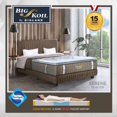 Big Koil SERENE FE-3Z-T36 by Bigland (Foam Encasement) - Kasur Saja/Full Set - FREE BANTAL 2 1 Set 1
