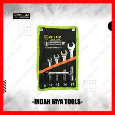 VELOZ Kunci Ring Pas Set 5 Pcs 8-17 mm - Combination Wrench Chrome Vanadium