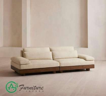 Sofa Model Japandise 2 Seat Rangka Kayu Jati