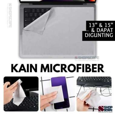 Kain Microfiber Pelindung Keyboard Protector Laptop Cover Multifungsi 15 / 16 Inch