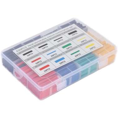 530pcs Set Kabel Bakar Heat Shrink Bahan Polyolefin Warna Warni /Heat Shrink Tube Selang Bakar Kabel
