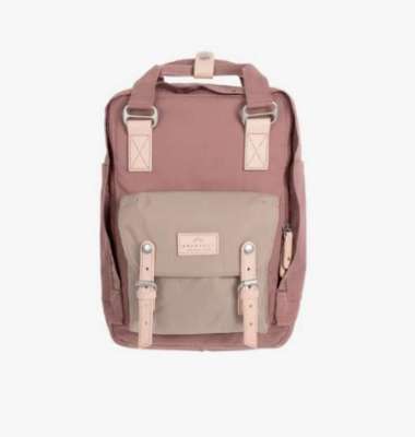 Doughnut Macaroon Backpack Crinkle Nylon Chestnut X Almond Tas Unisex - D010-2512-F