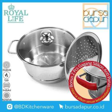 Royal Life Stainless Langseng / Steamer Pot / Kukusan Stainless 24 cm
