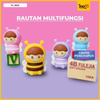 365 Serutan Pensil Lucu | Rautan Pensil (satuan) | Peraut Pensil Karakter Bee | Serutan FLJ 3816