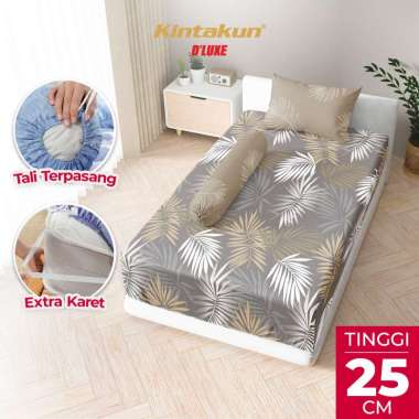 Kintakun Dluxe Sprei Fitted 100 x 200 Tinggi 25 cm Seprai Single Aesthetic - Varian Motif Nayla