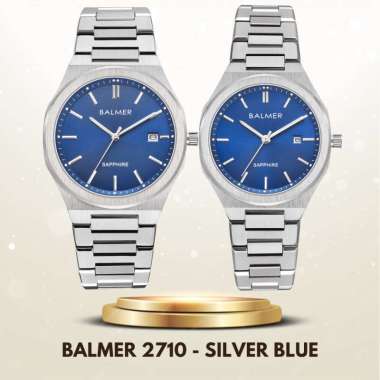 Balmer Sapphire 2710 Jam Tangan Balmer Original Couple Silver Blue