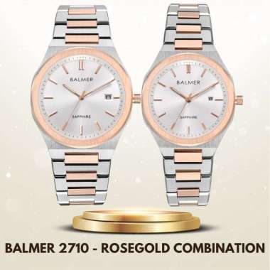 Balmer Sapphire 2710 Jam Tangan Balmer Original Couple Rosegold Combination