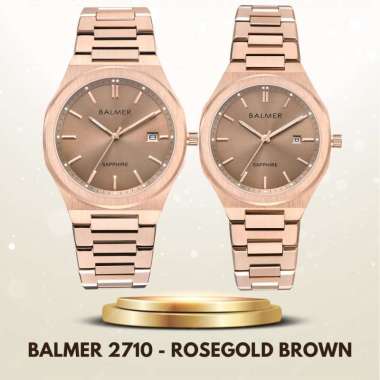 Balmer Sapphire 2710 Jam Tangan Balmer Original Couple Rosegold Brown