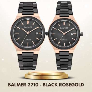 Balmer Sapphire 2710 Jam Tangan Balmer Original Couple Black Rosegold