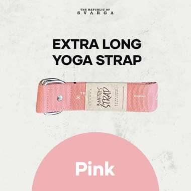 Premium Yoga Strap Svarga 3 meter Pilates Yoga Belt Anti Slip Pink