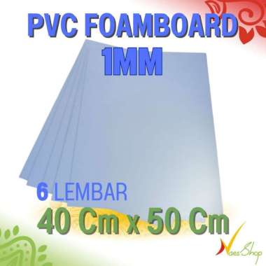 PVC sheet board 1mm 40cm x 50cm / 6 biji